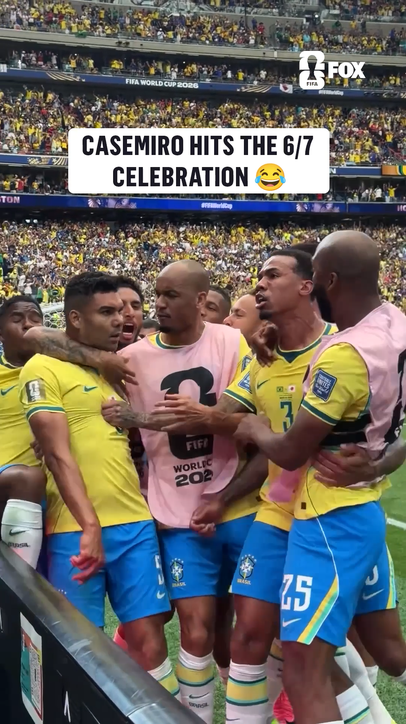 Casemiro scores and hits the 6/7 celebration off the equalizer for Brazil