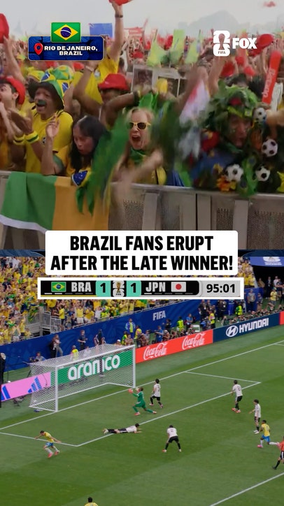 Martinelli's last minute heroics had Brazil fans in DELIRIUM 🇧🇷