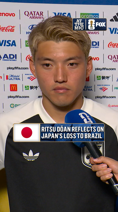 Ritsu Dōan spoke with Natalie Gedra after Japan's loss to Brazil in the Round of 32 🇯🇵