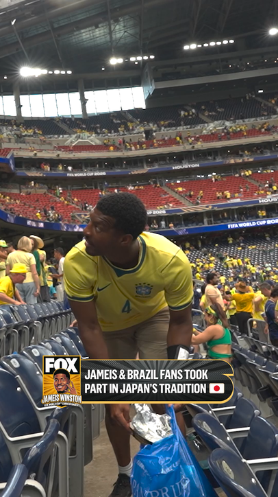 Jameis embraced one of sports' greatest traditions by helping Japan fans clean up after the game 🇯🇵
