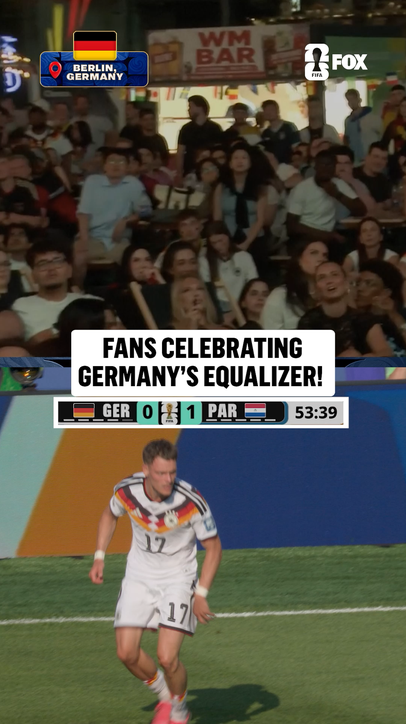 Fans in Berlin celebrate Kai Havertz's goal 🗣️