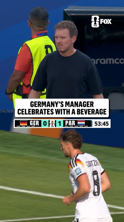 Julian Nagelsmann went straight to the cooler after Germany equalized 🇩🇪