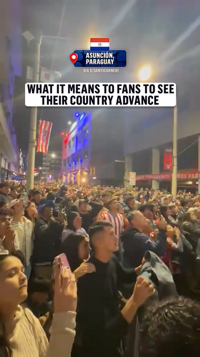 Absolute SCENES in Paraguay as they watch their team advance 🇵🇾