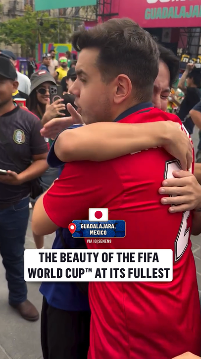 This Japan fan was feeling the support when he needed it most