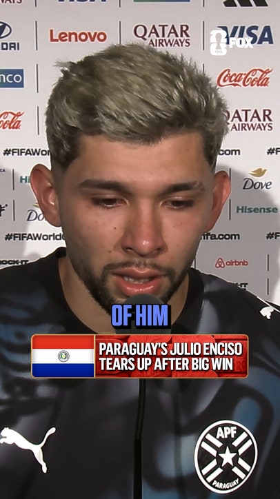 An emotional moment for Julio Enciso as Paraguay advances to the Round of 32 🇵🇾