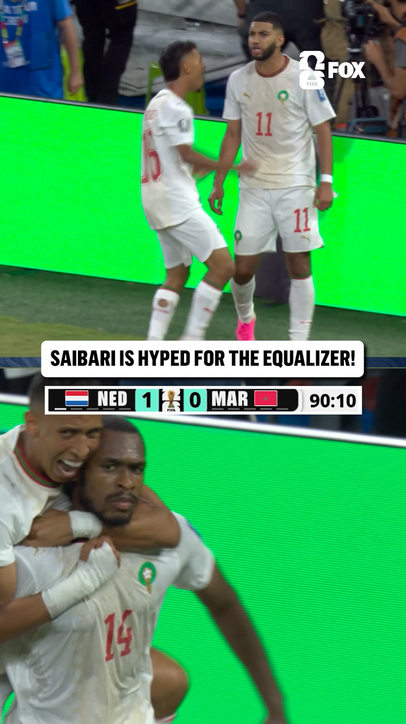 Saibari was going WILD after Morocco's late equalizer 🇲🇦
