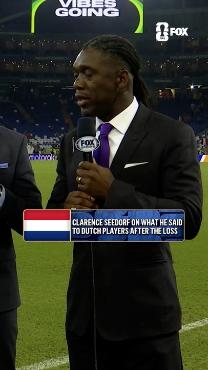 Clarence Seedorf was there to comfort the Netherlands national team following their loss to Morocco
