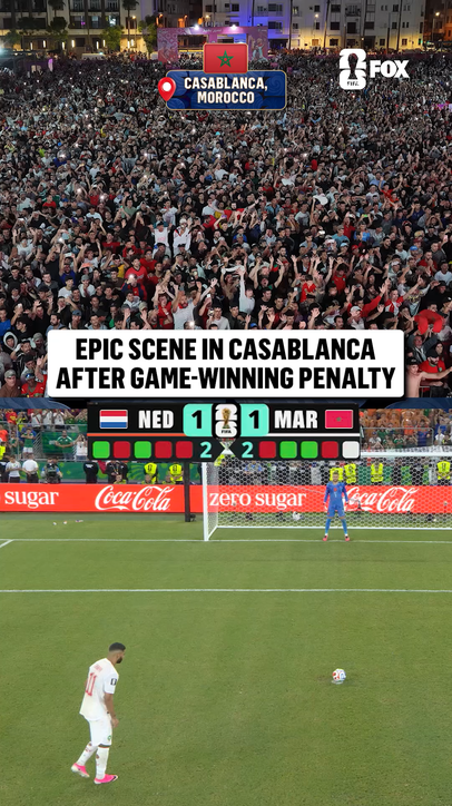 Absolute SCENES in Casablanca when Morocco advanced to the Round of 16 🇲🇦