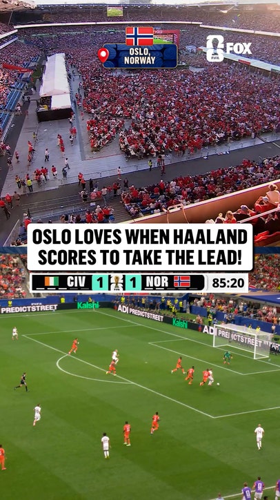 Oslo ERUPTS as Erling Haaland puts Norway in front late 🇳🇴