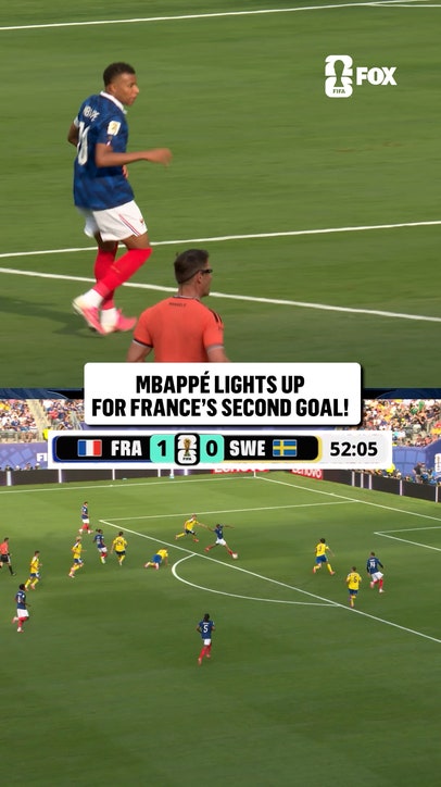 Mbappé reacts as France goes up two on Sweden 🇫🇷