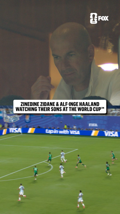 Zinedine Zidane and Alf-Inge Haaland getting to watch their sons Luca Zidane and Erling Haaland in the 2026 FIFA World Cup