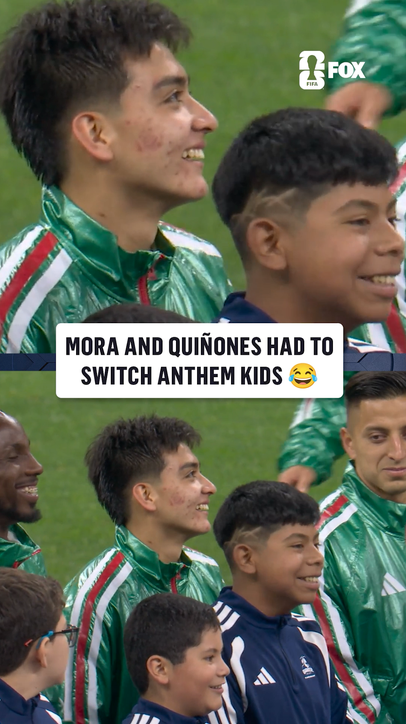 Gilberto Mora's anthem kid was a little too tall for him 😂