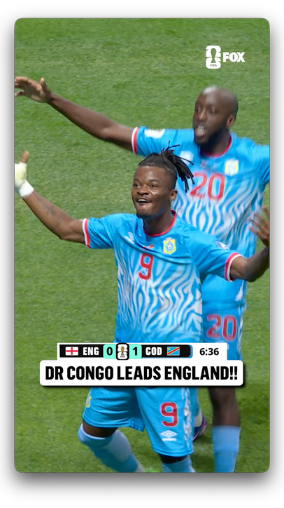 DR CONGO STUNS ENGLAND IN THE 7TH MINUTE 🇨🇩  Brian Cipenga makes it 1-0 with a sensational goal and celebration!
