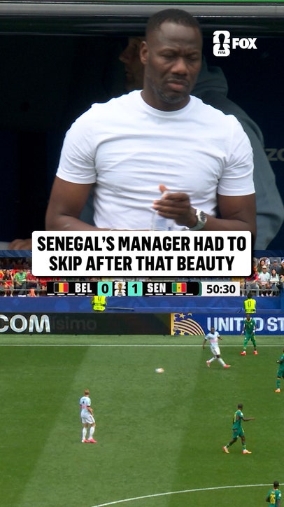 Pape Thiaw with a subtle celly after Senegal's second 🇸🇳