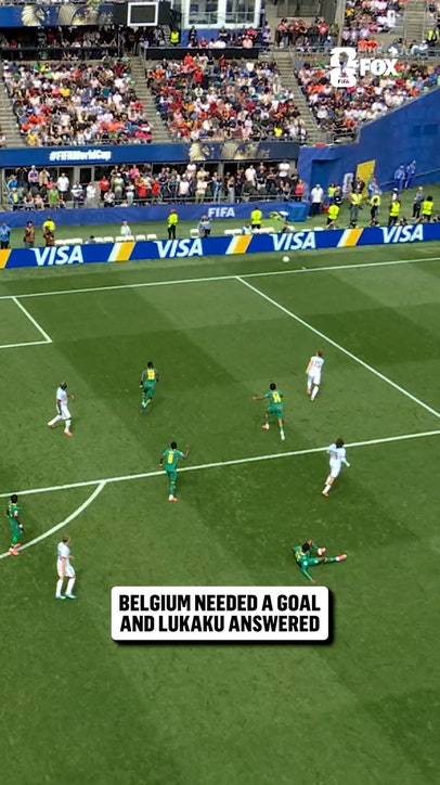 A BEAUTIFUL NEAR-POST FINISH FROM LUKAKU TO FIRE BELGIUM UP 🇧🇪