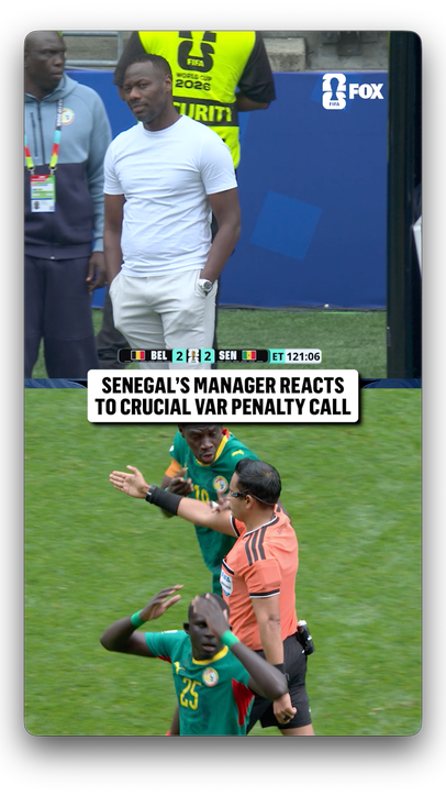 Senegal manager Pape Thiaw when the penalty was called against his team in extra time