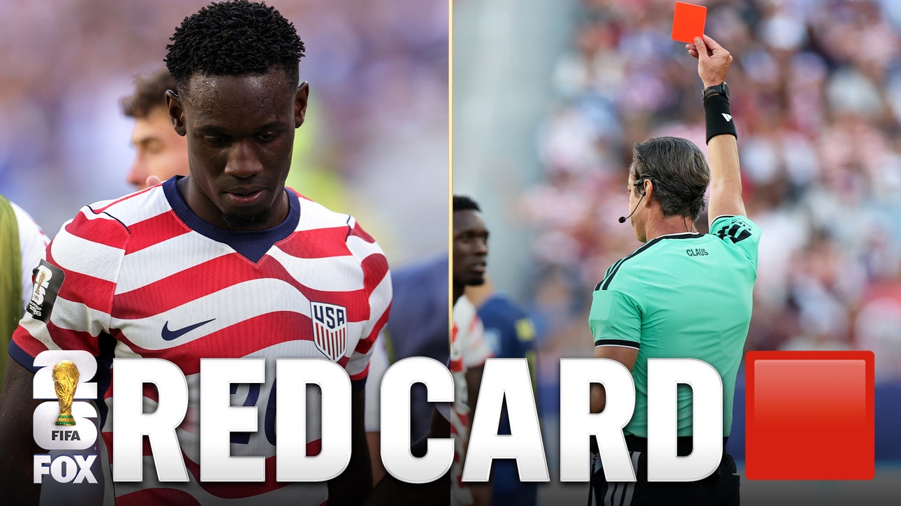 United States' Folarin Balogun sent off after VAR review for foul against Bosnia and Herzegovina
