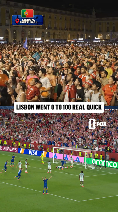 Lisbon's CRAZY reaction to Croatia's equalizing goal being disallowed