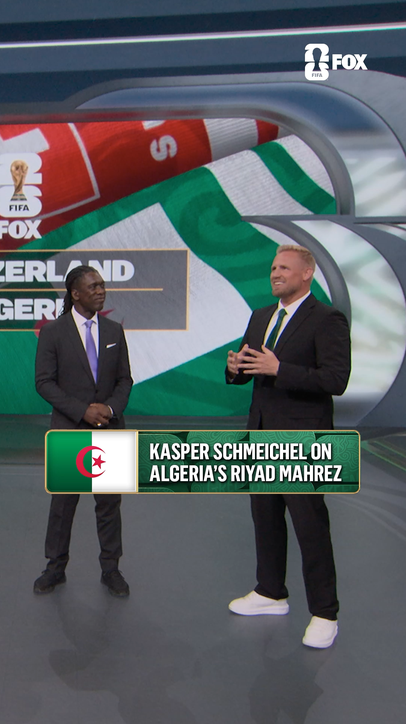 Kasper Schmeichel talks about how Algeria captain, his former Leicester City teammate Riyad Mahrez, is on and off the field 🇩🇿