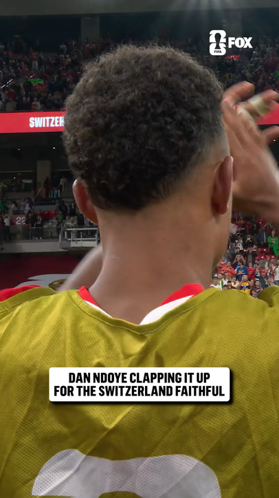 Dan Ndoye was hype after Switzerland advanced to the Round of 16 🇨🇭