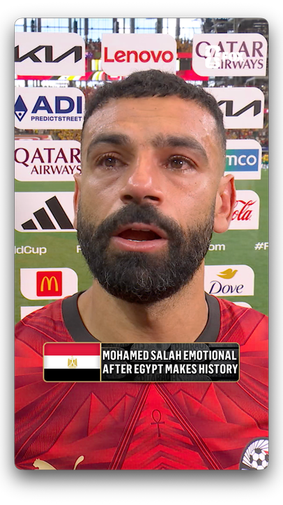 Egyptian captain Mo Salah teared up after his team's historic Knockout Stage win in penalties 🇪🇬