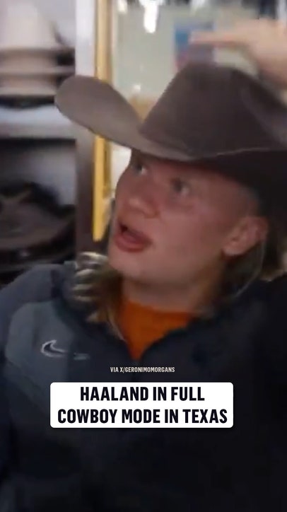 Erling Haaland couldn't get enough of cowboy shopping 😂