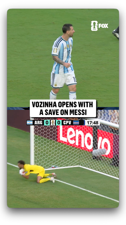 Messi’s free kick is saved by Cape Verde keeper Vozinha👏  