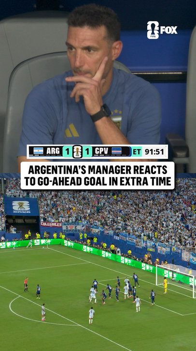 To no surprise, Lionel Scaloni with no reaction to Argentina's go-ahead goal in Extra Time