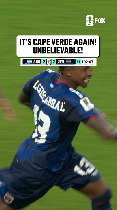 Sidny Lopes Cabral with an ABSOLUTE GOLAZO to bring Cape Verde level with Argentina in extra time 🇨🇻