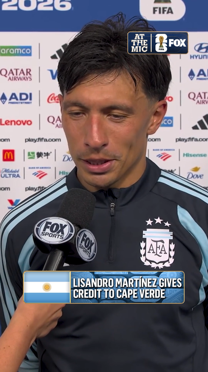 Lisandro Martínez spoke with @ngedra after Argentina's hard-fought win over Cape Verde 👏