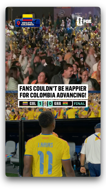 Colombia fans are READY for the Round of 16 🇨🇴