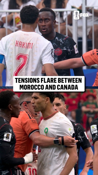 Yellow cards were shown to Achraf Hakimi and Richie Laryea after this play 🟨