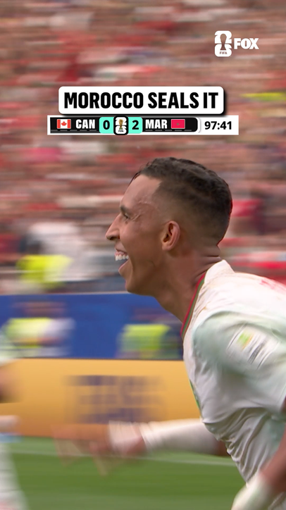 Rahimi with the cherry on top and Morocco is FLYING into the Quarterfinals 🇲🇦