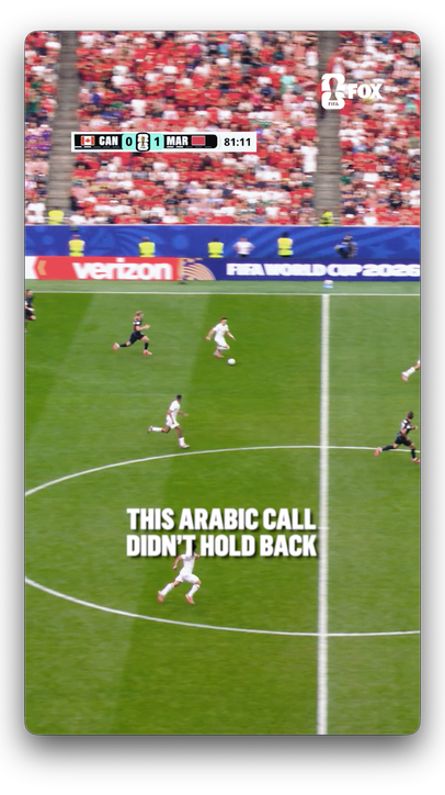 This Arabic call for Morocco was electric ⚡️🇲🇦