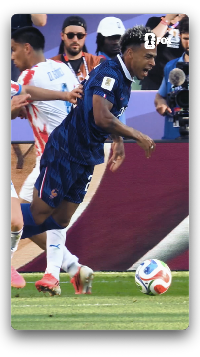 A look at the challenge that resulted in a French penalty and Mbappé scoring 🇫🇷
