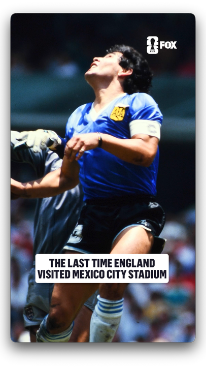 Mexico City Stadium last hosted England when Maradona made history with the "Hand of God" and the "Goal of the Century"
