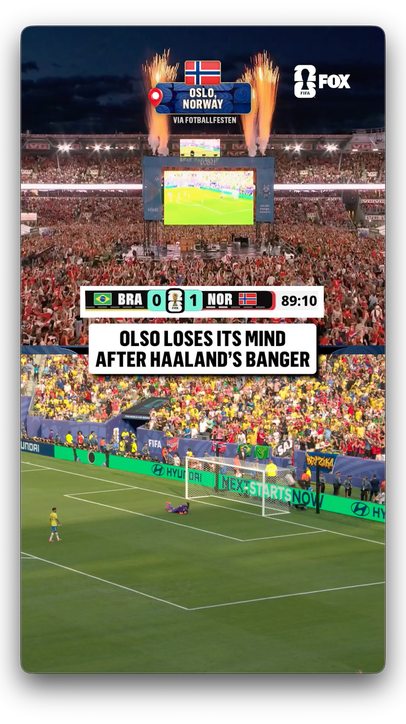 Oslo ERUPTS as Haaland scores his second 🇳🇴