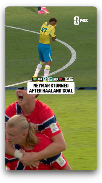 Neymar's reaction to Haaland's brace