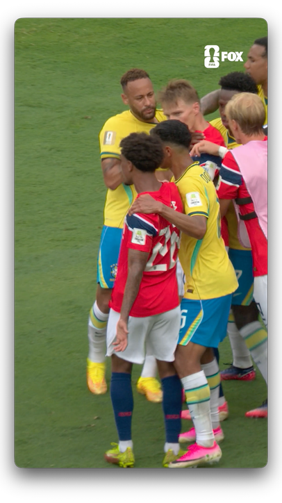 Things get chippy late between Brazil and Norway, with Neymar being shown a yellow card