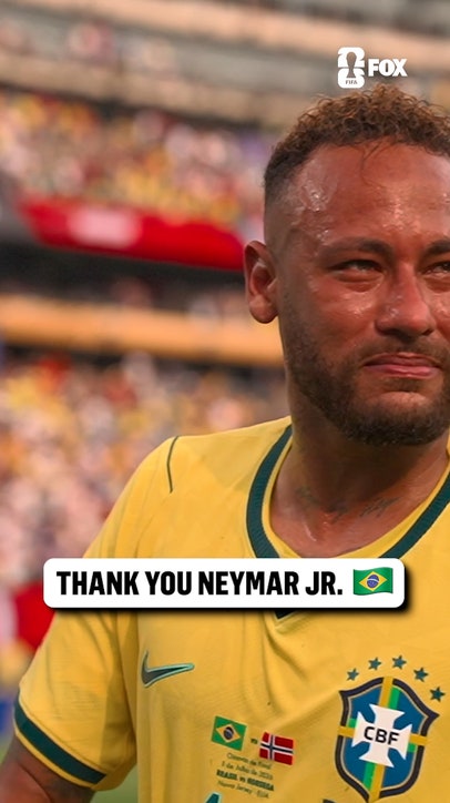 Brazilian legend Neymar Jr. takes in what could be his final FIFA World Cup match 🇧🇷