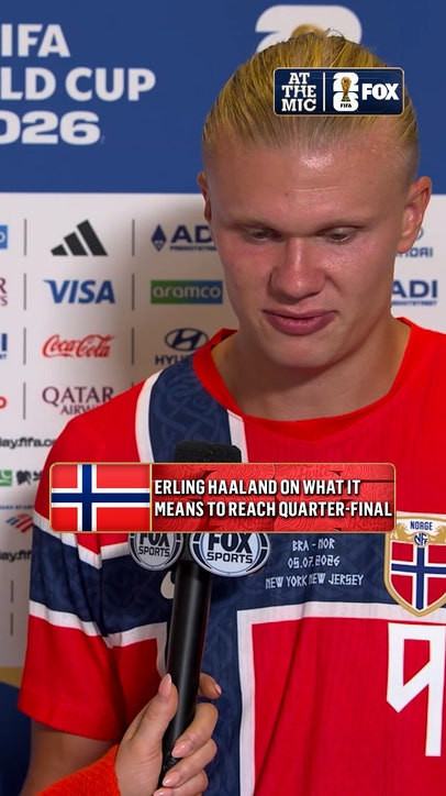 Erling Haaland spoke to Katie Shanahan on Norway's historic win to advance to the Quarterfinals 🇳🇴