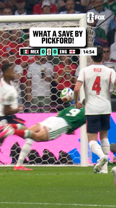 JORDAN PICKFORD ELITE SAVE TO DENY MEXICO’S GOAL 🏴