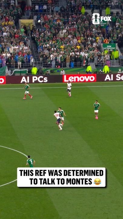 The ref made a beeline to Mexico captain César Montes