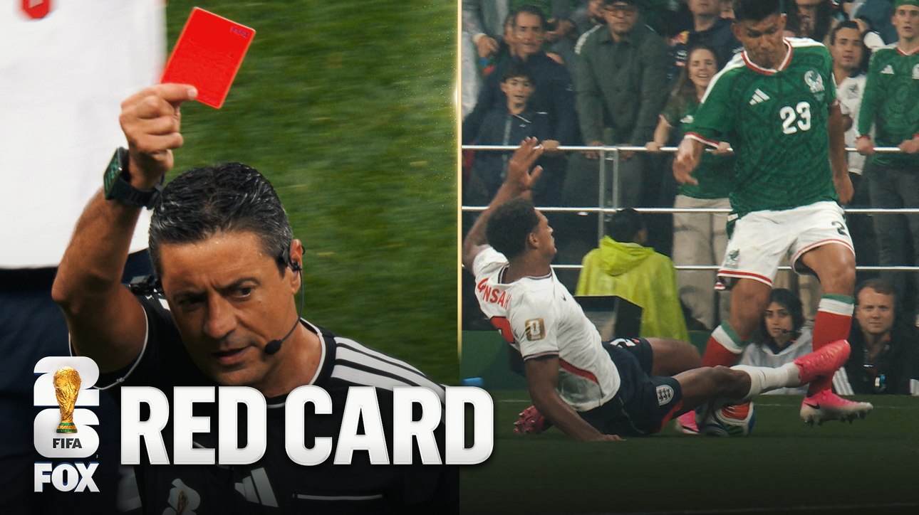 England's Jarell Quansah sent off after VAR review for foul against Mexico | 2026 FIFA World Cup™