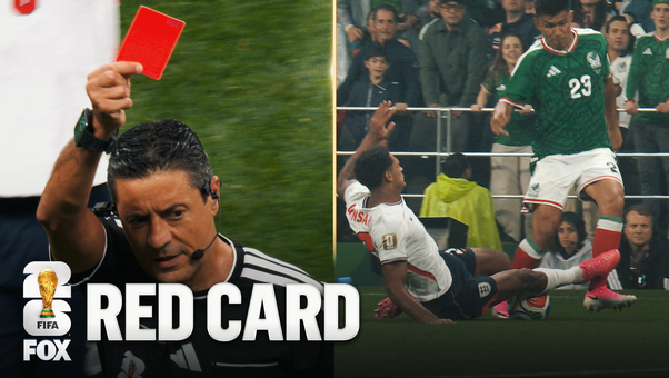 England's Jarell Quansah sent off after VAR review for foul against Mexico | 2026 FIFA World Cup™
