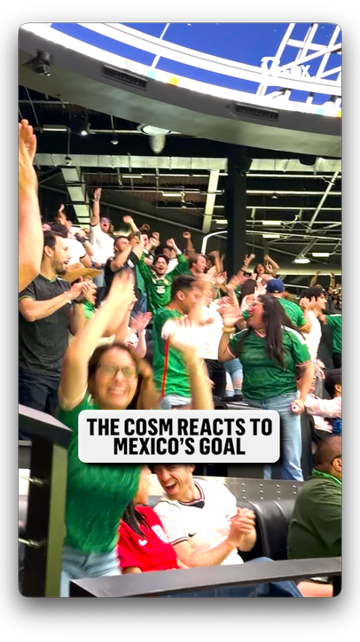 The fans in @cosmlosangeles LOVED that response from Mexico to pull one back 🇲🇽