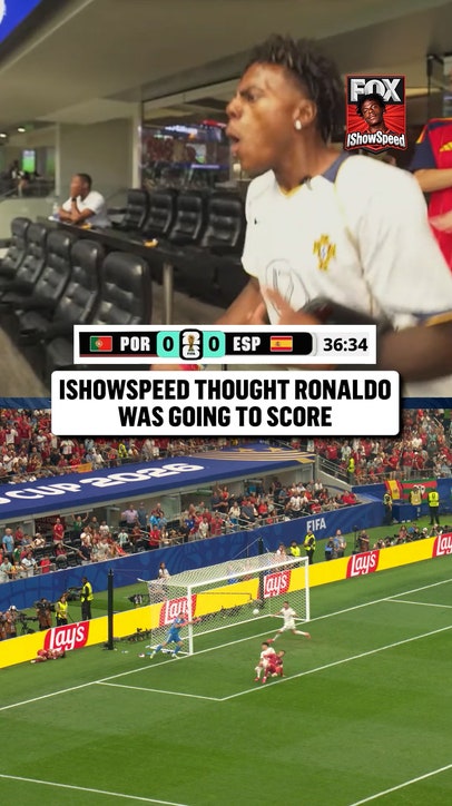 Another close Ronaldo opportunity has @ishowspeedsui steaming 🇵🇹