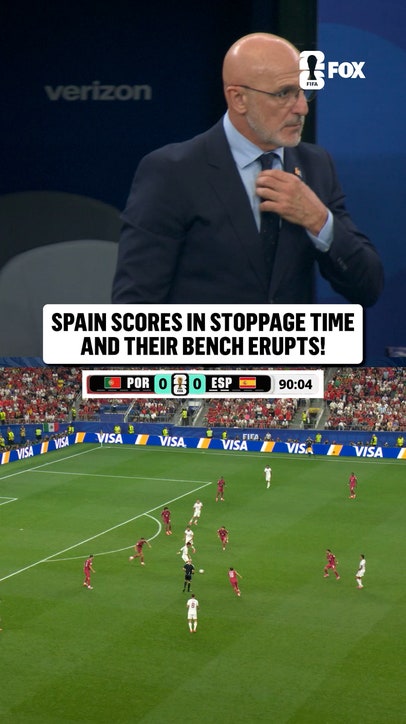 THE SPAIN BENCH AND LUIS DE LA FUENTE ERUPT OFF MERINO'S GAME-WINNER