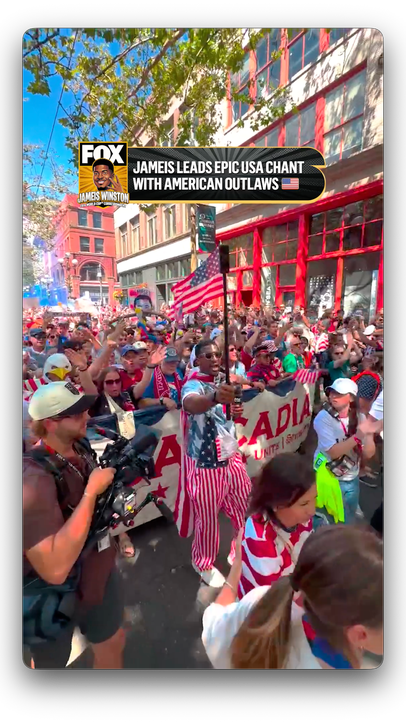Jameis' USA chants are echoing through Seattle 🦅 #JameisOnFOX | @Jaboowins  Sponsored by @cocacola #cocacola