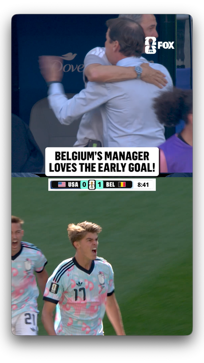 Rudi Garcia reacts to Belgiums early goal 🇧🇪